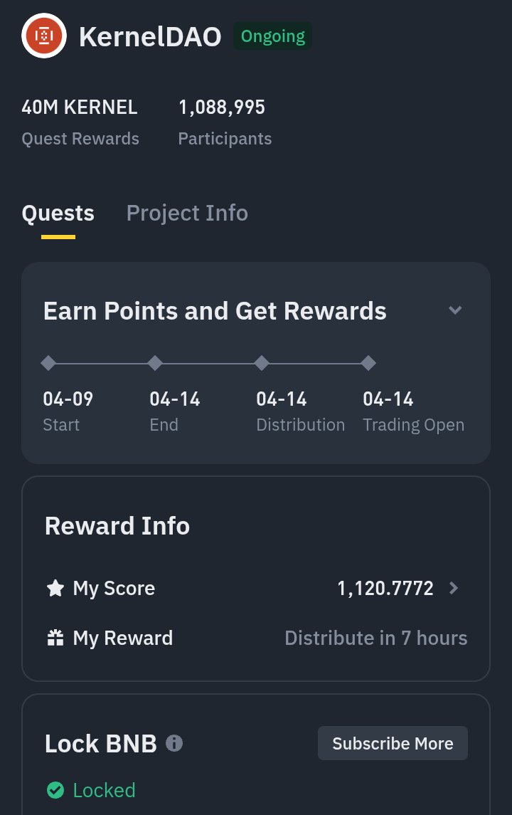 Stake your $BNB on Binance and get free $KERNAL airdrop from Binance mega drop and and  $WCT tokens from Binance launchpool for absolutely free Just by staking $BNB, $USDC or $FDUSD. And if you haven't sign up on Binance then Sign up Now

binance.com/referral/earn-…

#crypto #airdrop