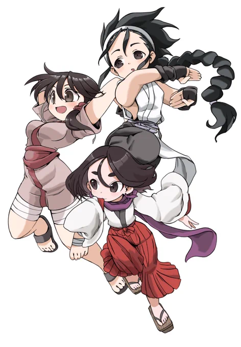 #くノ一ツバキの胸の内 タチアオイとシオンとフキ描いた 