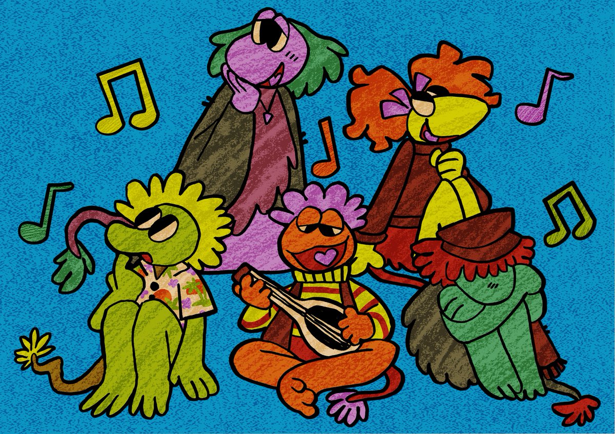 aaand here's the final piece in my recent fanart series, my ALL time favourite show EVERRR, FRAGGLE ROCK !!! 🌈🎶
#fragglerock #jimhenson #muppets #puppetry #art #fanart 

(⭐ I'll have prints of this one sometime next week too! I'll update when they're available.)