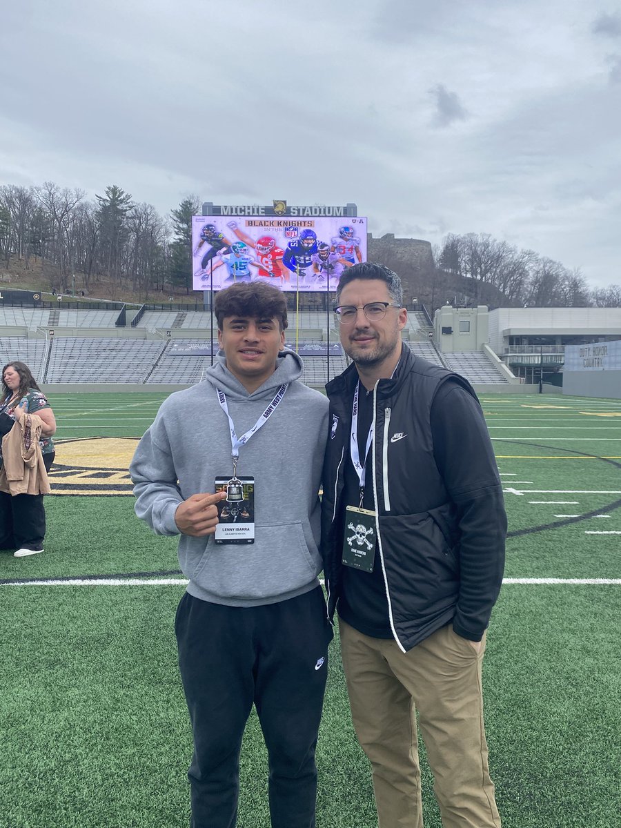 Thank you <a href="/CoachSaturnio/">Sean Saturnio</a> <a href="/CoachJeffMonken/">Jeff Monken</a> <a href="/Coach_romero18/">Dane Romero</a>  for the opportunity to visit campus and for a great experience!! #BEATnavy <a href="/LosAlFootball/">Los Al Football</a> <a href="/ArmyWP_Football/">Army Football</a>