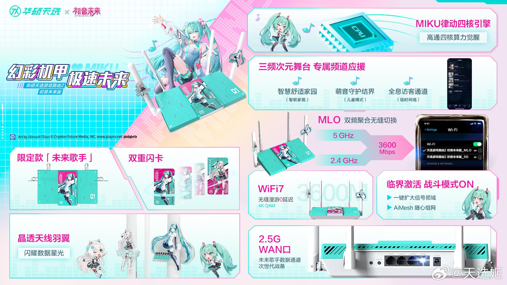 ASUS ゲーミングルーター RT-BE57 初音ミク　初音未来 ASUS ゲーミングルーター RT-BE57 初音ミク 初音未来 ASUS RE