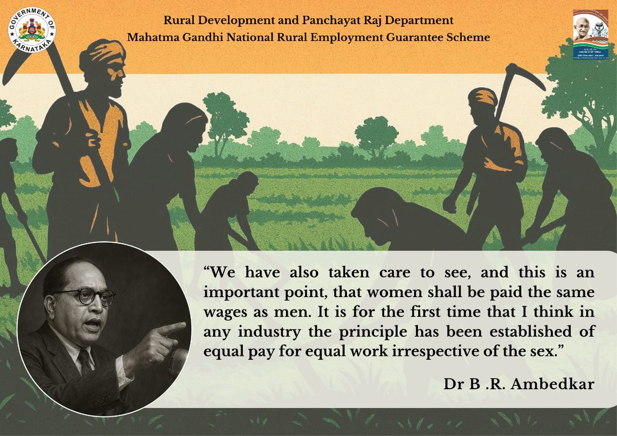 VBGRAMGKAR's tweet photo. Respectful tributes to the architect of the #IndianConstitution, Dr. B. R. Ambedkar, on his 135th birth anniversary, who advocated for the right to "equal pay for equal work."

#AmbedkarJayanti2025 #AmbedkarJayanti https://t.co/65OewIrm42