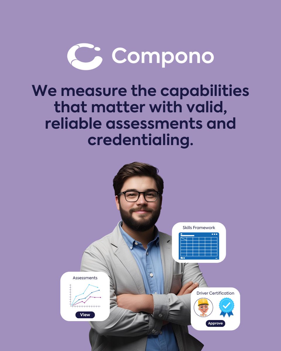 ComponoTech's tweet photo. Introducing 𝗖𝗼𝗺𝗽𝗼𝗻𝗼 𝗔𝘀𝘀𝘂𝗿𝗲: the new name for what we’ve always delivered—confidence. Certify skills, validate capability, and build workforce trust at scale. 
Learn more: https://t.co/wJFwLnBKnk 
#ComponoAssure #SkillsThatStick #CertifyWithConfidence #Compono https://t.co/2lLj23597h