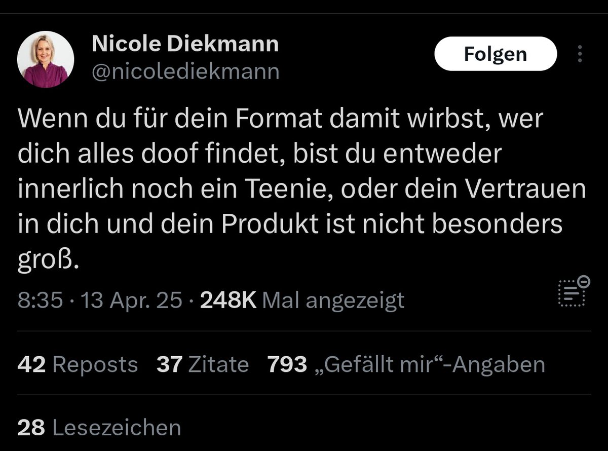 Gen_Fault's tweet image. Eine Person, die gefühlt die halbe Plattform wegen Nichtigkeiten blockiert hat, nimmt sich dennoch heraus, Mutmaßungen über das Selbstvertrauen und die geistige Reife einer anderen Person anzustellen.
Selbstreflexion ist halt heute nicht mehr...

#ruhs #Klar #diekmann