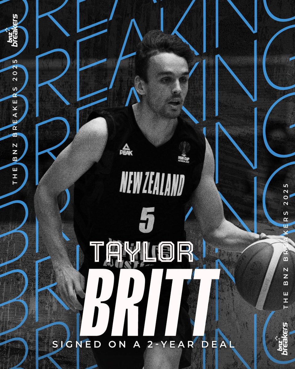 Taylor Britt is back in black.

A relentless competitor and one of New Zealand’s toughest guards signs a two-year deal with the Breakers.

It’s go time. 🖤 #backinblack #nbl26 #bnzbreakers