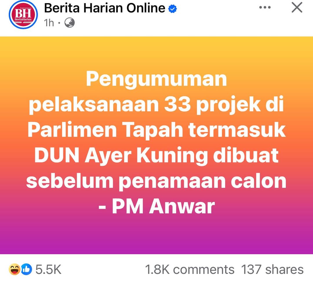 tamarjaya0's tweet photo. jangan pajak otak korang! 

agak2 kalau ayer kuning takde PRK, projek ni kerajaan Madani akan umum tak? 

haritu sungai bakap, lepastu KKB https://t.co/0I83APWmbU