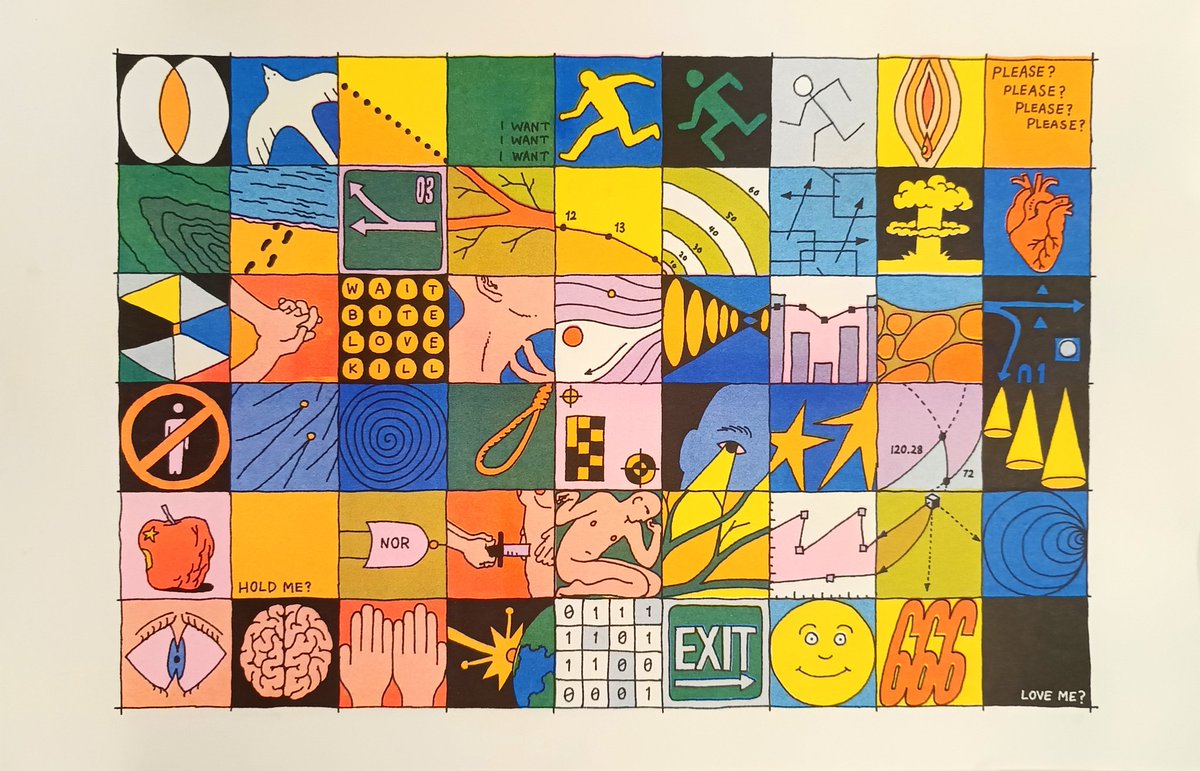 hidden dog riso print