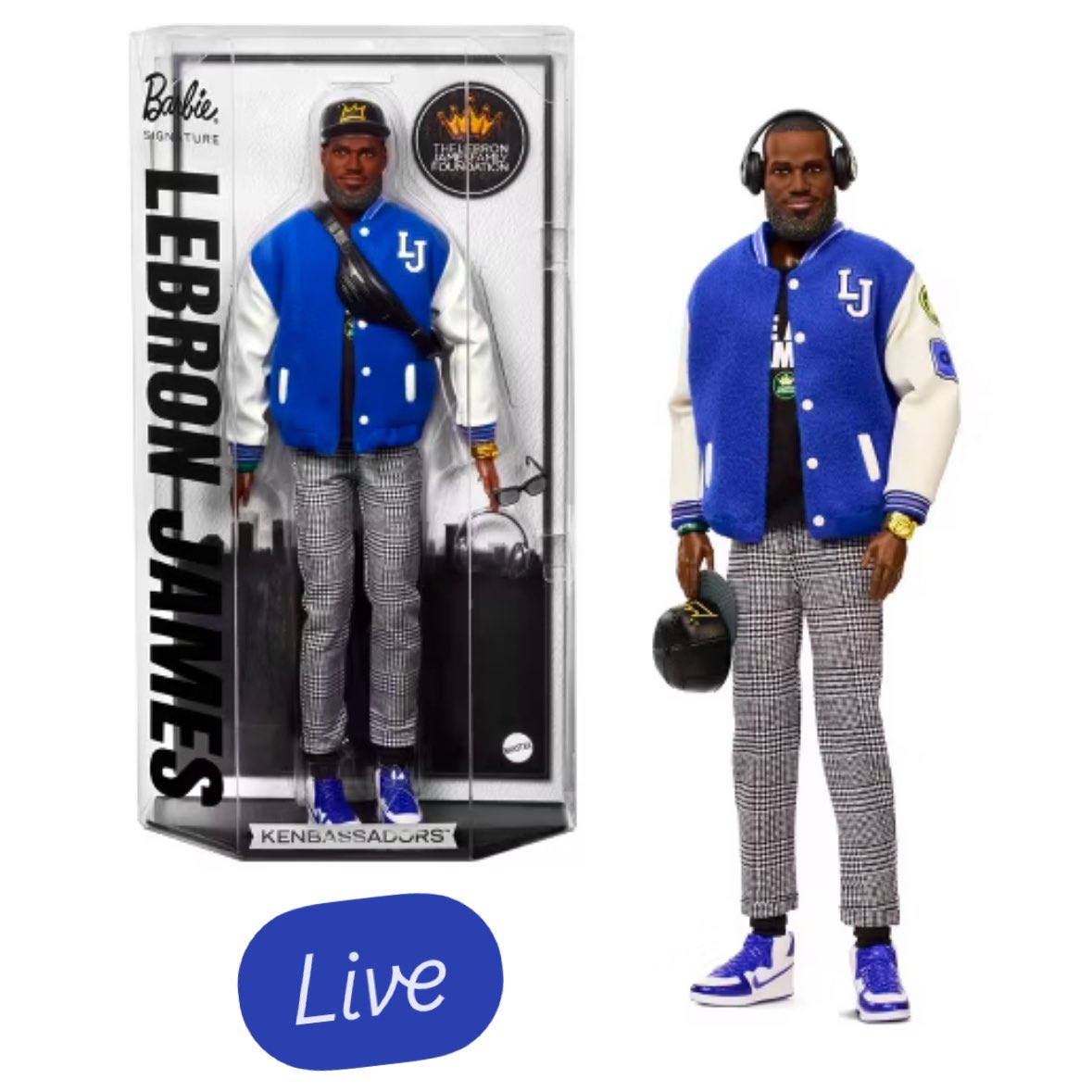 FunkoPOPsNews's tweet photo. Now live! For those interested ~ LeBron James Kenbassadors Doll ~
   Target ~ https://t.co/g1dcAZDDI7
   Mattel ~ https://t.co/rRKOHXosiV
#Ad #FPN #FunkoPOPNews #Mattel #Ken #LeBronJames #KenBassador https://t.co/5BH3nBo9qx
