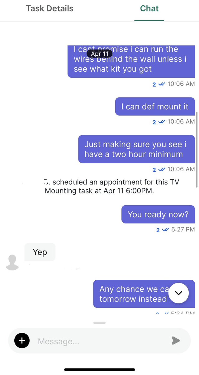 97chaddyy's tweet photo. If you’ve had a similar experience, reply or DM me. It’s time we demand better treatment and accountability from the platforms that profit off our hard work.

#TaskRabbit #GigWorkersUnite #FreelanceRights #WorkerProtection https://t.co/s9v3anC5x3