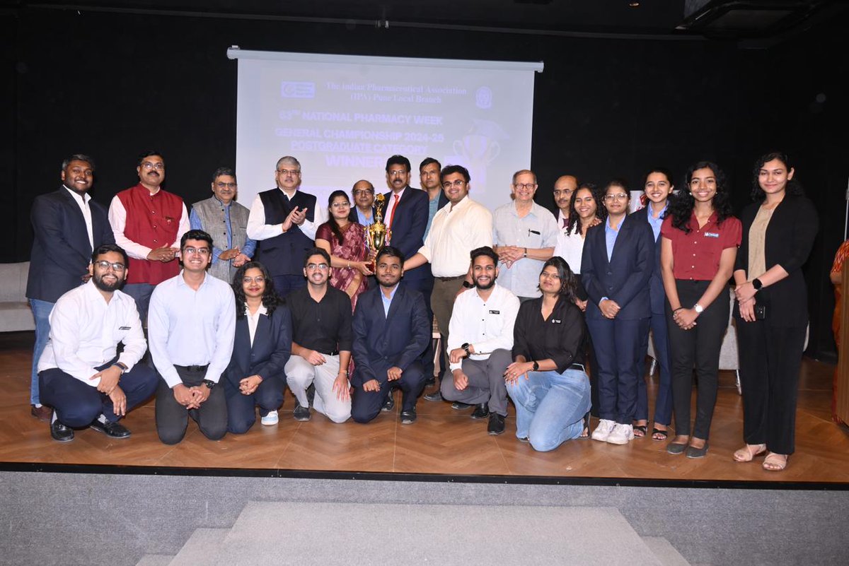 "Proud moment! Poona College of Pharmacy wins 3 championships at IPA Pune Awards 2025! Congratulations to our students &amp; faculty on this remarkable achievement! #PharmacyEducation #IPAPuneAwards2025 #PoonaCollegeOfPharmacy #BharatiVidyapeeth"