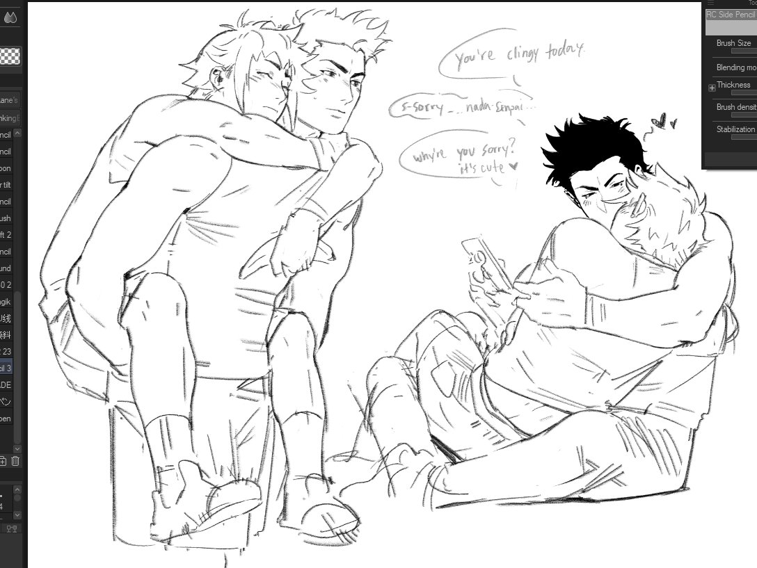 sanarai cool down sketches ueue i love them. my sweethearts 