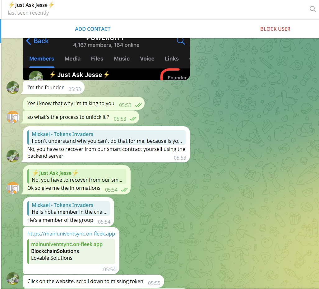 InvadersTokens's tweet photo. ⚡️Alerte au Scam !⚡️@POWERCITYio

N'UTILISEZ PAS CE BRIDGE SOUS AUCUN PRETEXTE !

FONDS BLOQUÉS DEPUIS UNE SEMAINE ET L'ADMIN DEMANDE LA SEED POUR Y ACCEDER.

#crypto #scam #powercity @zachxbt https://t.co/UoK7sEqzja