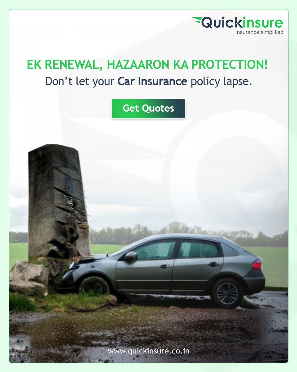 quickinsureInd's tweet image. Missed your renewal? That means double trouble- more risk and higher expenses! 
Don't let your motor policy lapse—renew it today with #QuickInsure. ✅🔒
 👉 Visit bit.ly/44eSk1g to compare, buy, or renew your #fourwheelerinsurance now!
#Insurance #CarInsurance #InsureNow