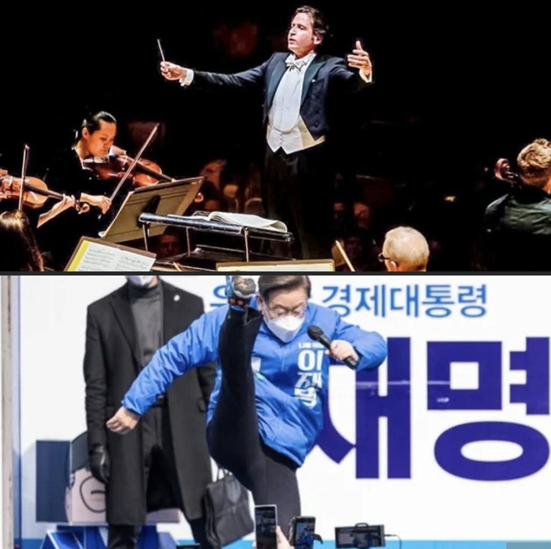 이 시대에 필요한 건 
국정을 오케스트라처럼 지휘해나갈 경륜과 양식을 지닌 지휘자.. 😎
힘만 과시하는 차력사는 사절.. 😤

#중도가_바라는_지도자