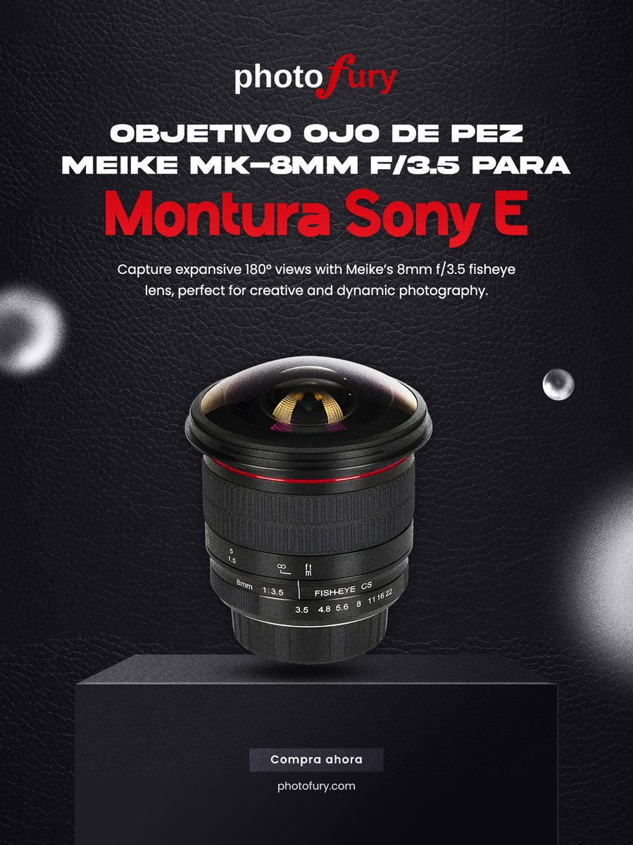photofury's tweet photo. Explora ángulos creativos con el objetivo ojo de pez de 8mm Meike para Sony E.
🔗 Link: https://t.co/JteuJBfGkb
#LenteMeike #OjoDePez #FotografíaCreativa #SonyE #FotografíaAngular #Meike8mm #AccesoriosCámara #EquipoFotográfico https://t.co/fRvpEhxrdn