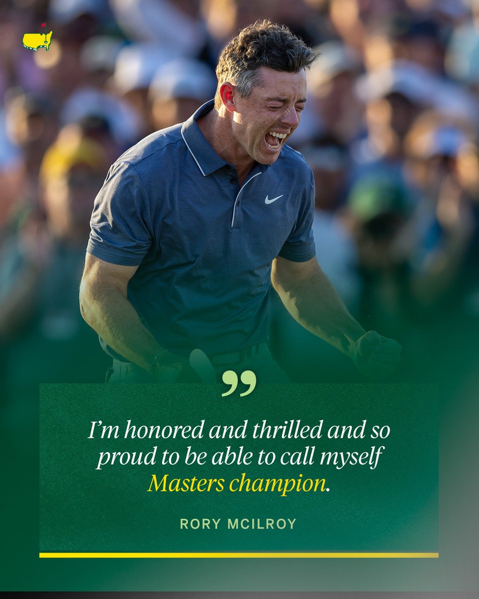 Start preparing your menu, <a href="/McIlroyRory/">Rory McIlroy</a>. #themasters