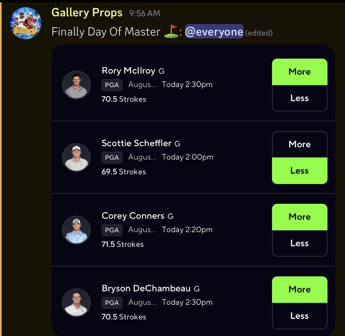 Gallery_Props's tweet photo. That’s How You Finish The Masters’ Off With A Bang 💰💰

Free Dub Dlub For A Month ⬇️⬇️ Come Get Cashed Out With Me 🚀🚀

https://t.co/z53xjNzqew

Hottest Capper Out Right Now 🔥🔥

#MastersSunday #MasterPicks #GolfBets #PGABets #PGAProps  #Prizepicks | #GamblingX | #Discord #NBAProps #CBBProps #CBBBets #GamblingCommunity #SportsBettingX #BettingTips #BettingPicks #DailyPicks #FreePicks #PropBets #DFS #SharpBets #SportsGambling #PrizePicks #DraftKings #FanDuel  #SleeperPicks #Betr #UnderdogFantasy #WinningPicks #FreeBet #GamblingX #GamblingTwitter 
#underdog #sleeper #betr