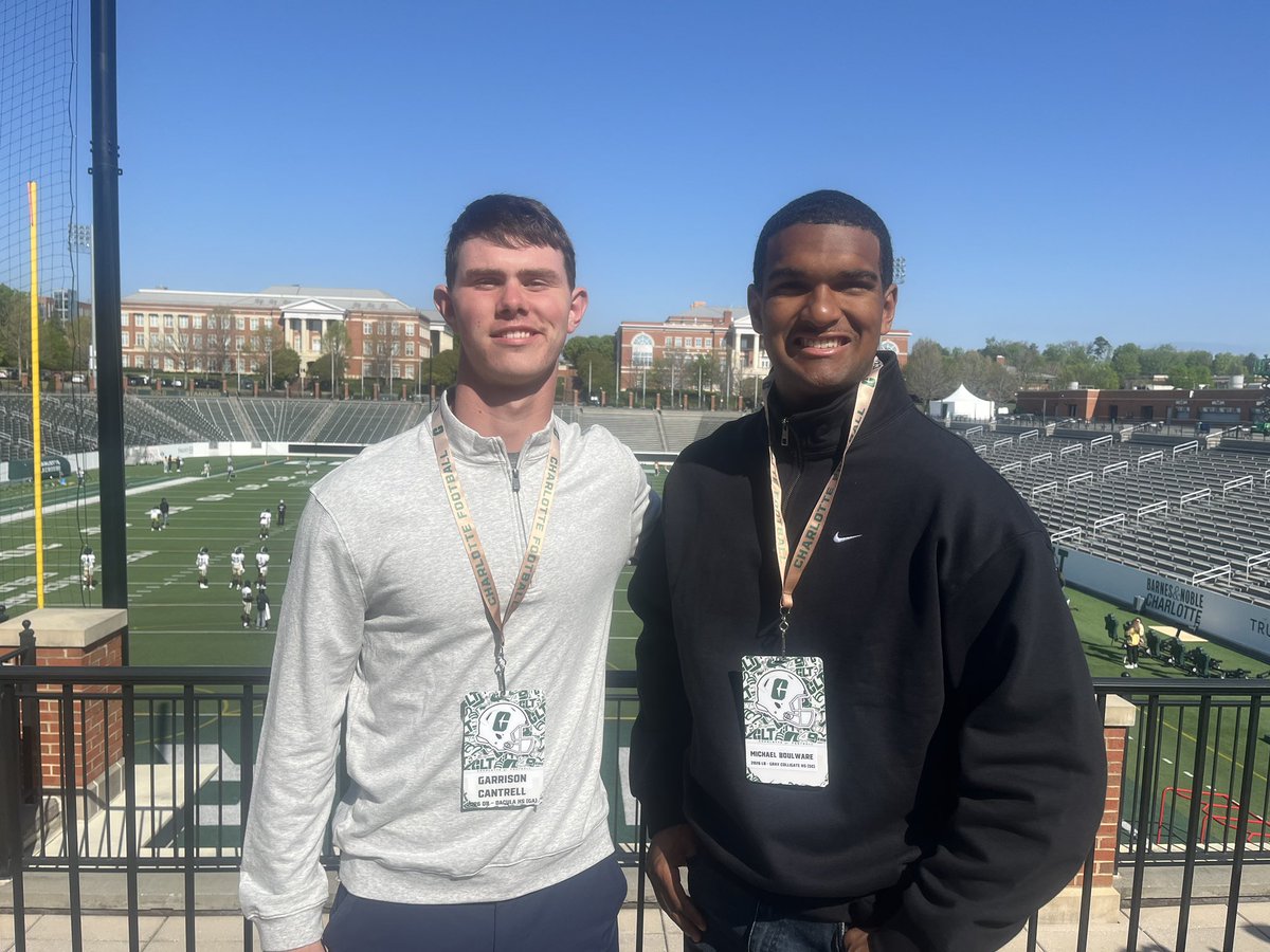 Michael (@mjboulware) on Twitter photo Thanks <a href="/CharlotteFTBL/">Charlotte Football</a> for having me this weekend. <a href="/CoachAlbin/">Tim Albin</a> <a href="/CoachFaanes/">Nate Faanes</a>
<a href="/TylerWoodsFB/">Tyler Woods</a> <a href="/GarrisonCantre1/">Garrison Cantrell #13, 2026 QB</a> <a href="/GCA_FB/">Gray Collegiate Academy Football</a> <a href="/DBryant18/">De'Angelo Bryant</a> <a href="/MikeBoulware28/">Michael Boulware</a> Thanks <a href="/CharlotteFTBL/">Charlotte Football</a> for having me this weekend. <a href="/CoachAlbin/">Tim Albin</a> <a href="/CoachFaanes/">Nate Faanes</a>
<a href="/TylerWoodsFB/">Tyler Woods</a> <a href="/GarrisonCantre1/">Garrison Cantrell #13, 2026 QB</a> <a href="/GCA_FB/">Gray Collegiate Academy Football</a> <a href="/DBryant18/">De'Angelo Bryant</a> <a href="/MikeBoulware28/">Michael Boulware</a>