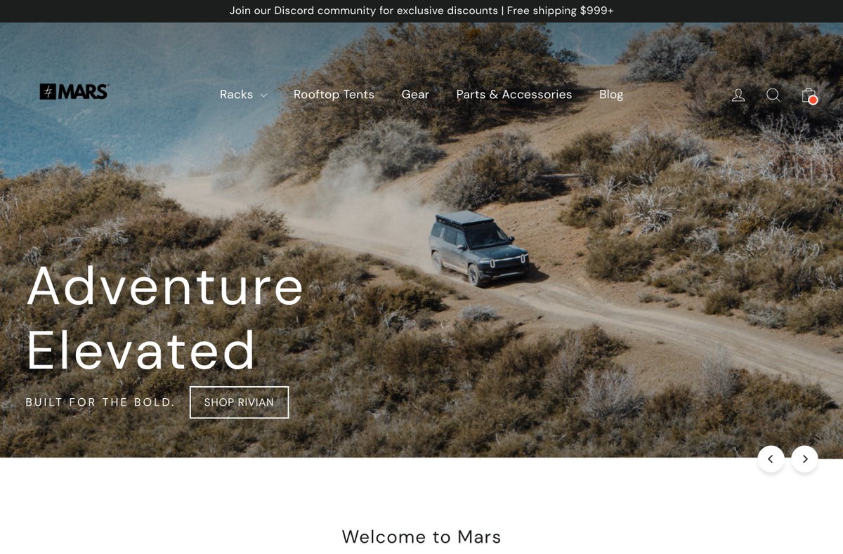 marsagco's tweet image. We’re committed to designing the best gear for electric vehicles—without compromising on quality, utility, functionality, or aesthetics. Mars Adventure Gear is proud to officially offer roof racks for the @Rivian R1 series now. Visit marsag.co to learn more.