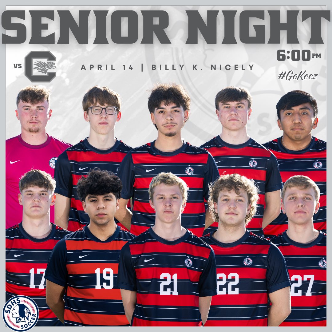 Senior Night is tomorrow night! Come out to Billy K. Nicely and celebrate these seniors! #GoKeez