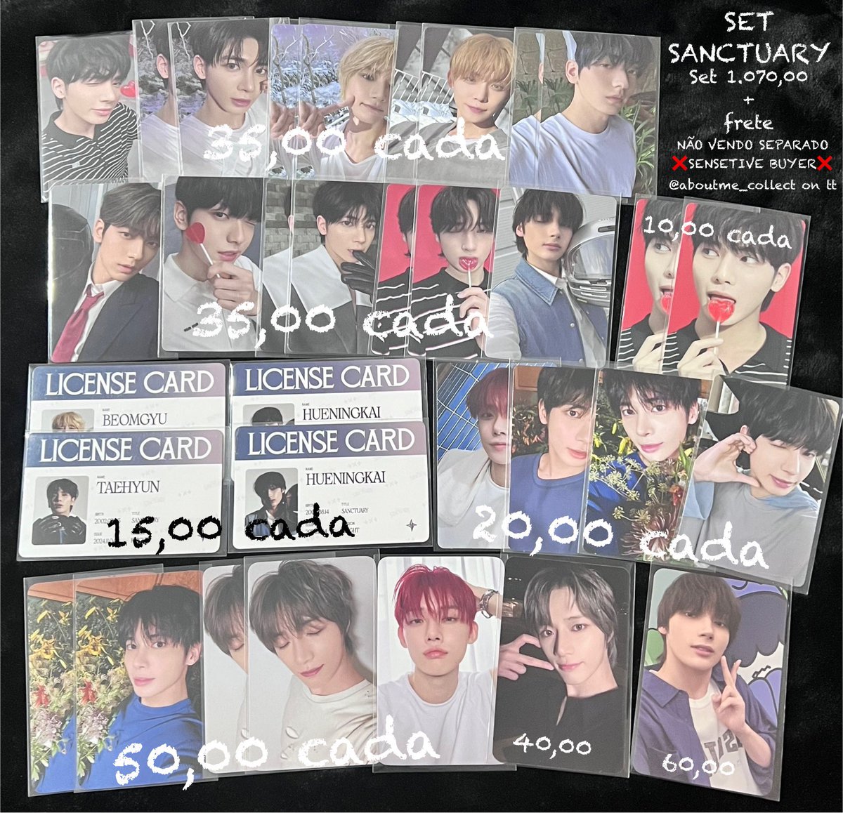 jikookcaptor's tweet photo. VENDA/VENDO SET

TXT - Sanctuary

1.070 + frete

• NÃO vendo separado, apenas como set completo.
• ❌SENSETIVE BUYER❌
• Pode abrir CEG, contanto que me avise!

❗️NÃO reservo: pagou, levou.
📦 Cards estão em mãos.
💵 Aceito pix e Mercado Pago

Tenho +400 feedbacks no fix. https://t.co/c7eX4reRQp