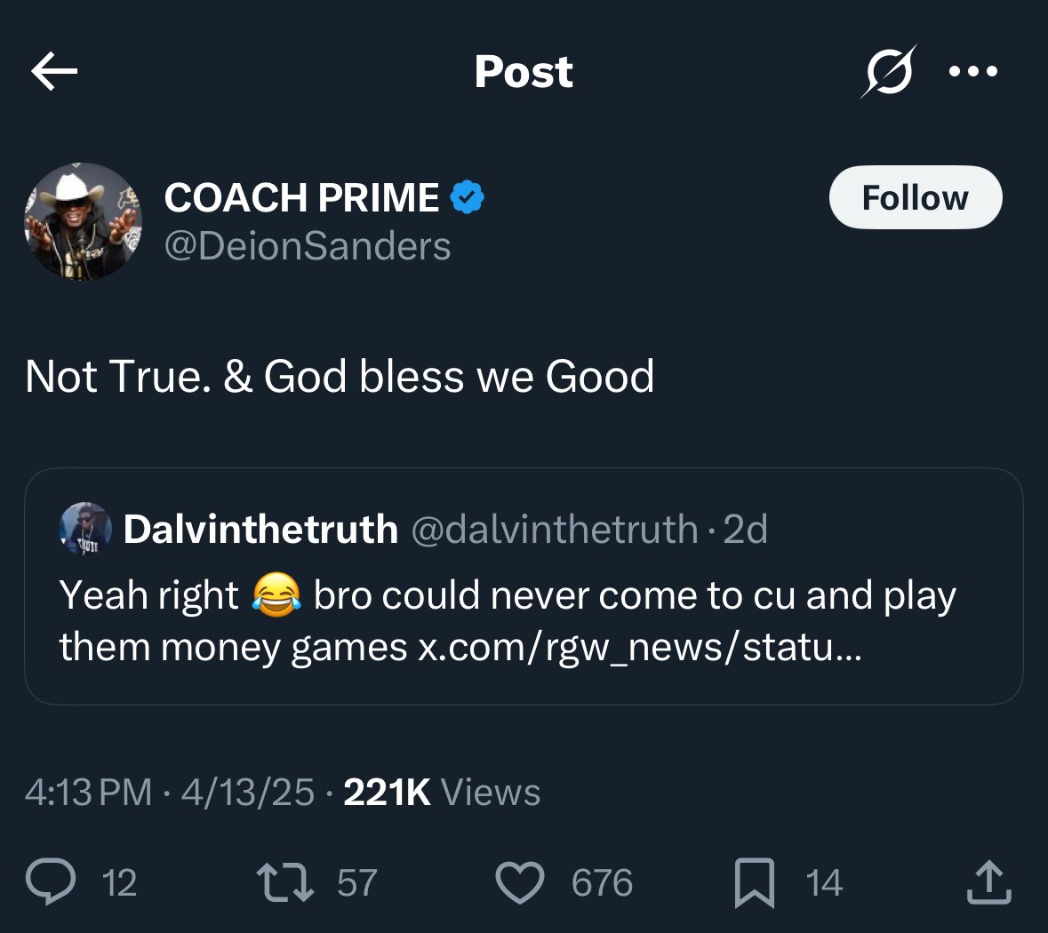 Coach Prime are you sure?