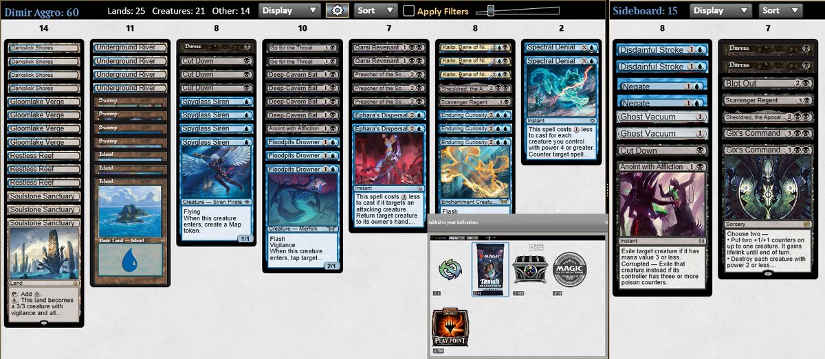 MaxTassoneLupo's tweet photo. Crazy Showcase today with 1000 problems on MTGO.
Fortunately Daybreak fixed the situation in the most fair way.
A lot of Izzet cori deck in the event, but the finals was me (dimir mid) against Slaxx (Rakdos reanimator)
#mtg #mtgstandard #mtgshowcase @fireshoes https://t.co/dnhmpzIP7d