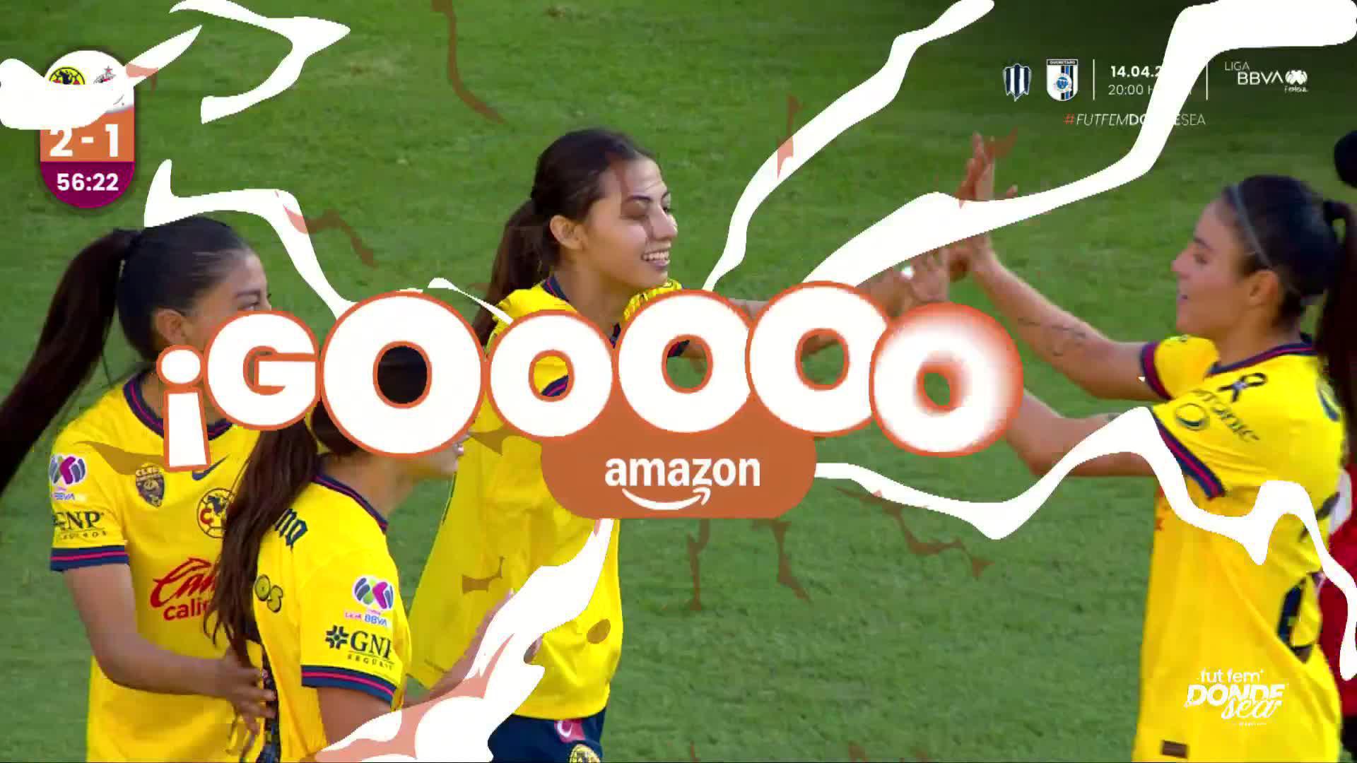 ¡Gooooool de @AmericaFemenil! 🦅Montse Saldívar ✖️2⃣. 🔥#FutFemDondeSea I #SomosDesafiantes⚡️