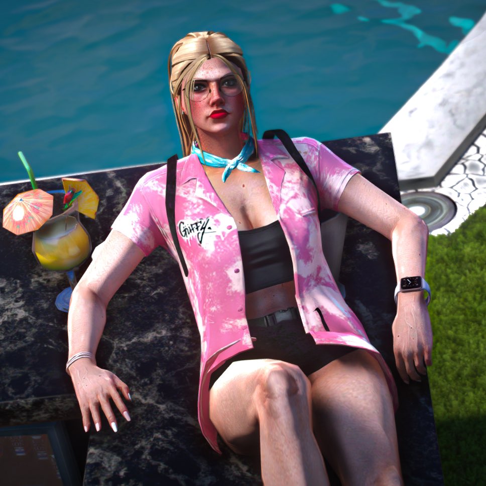 YuuCG_'s tweet photo. Bueno, otra más… Hasta acá Caitlyn Queen.👑 Gerente a cargo del Pacific Bluffs.🏝️ con este personaje disfrute y viví muchos tipos de roles que no había probado, por 4 meses, poco más, estuvo dándolo todo… (+) https://t.co/cPfp67bk08