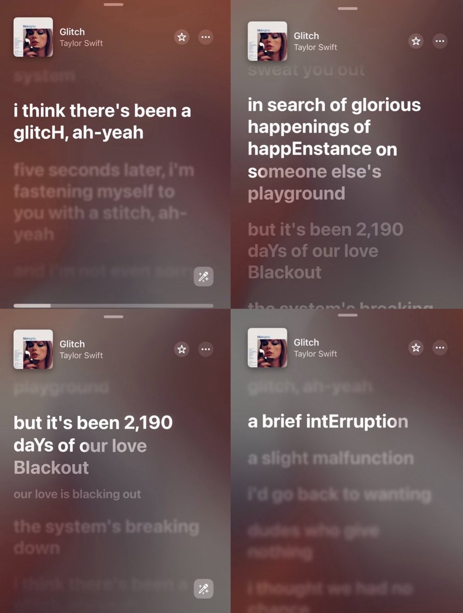 gavbreakfavtoys's tweet photo. 🚨Taylor Swift is capitalizing random letters in random songs throughout her discography on Apple Music. So far found in..
-Glitch
-Red TV (song)
-Fresh Out The Slammer
-Closure https://t.co/H68W4Bnd9F