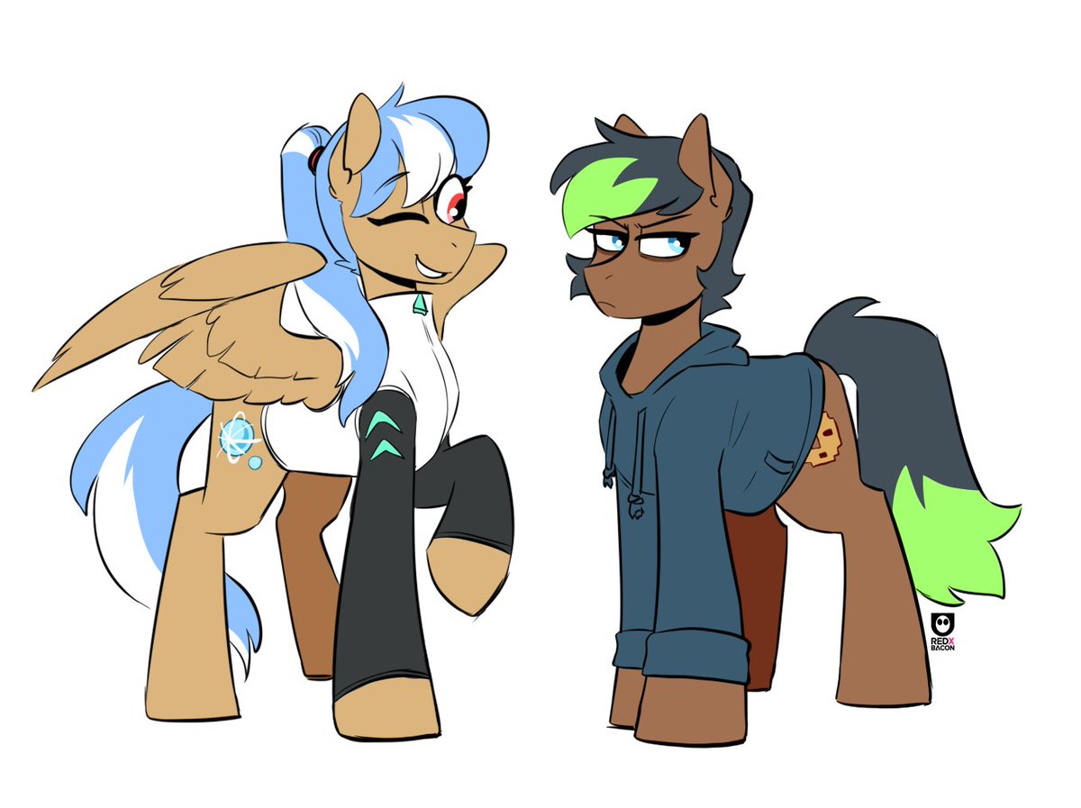 Finally caved in and drew Atom in her original concept
and i drew her stinky big sister too :)

Feat | Atom Bit / Pixel Bite