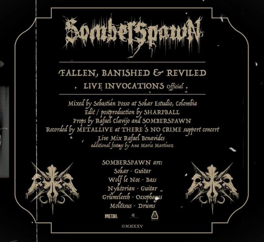 Somberspawn presenta Fallen, Banished &amp; Reviled (Live invocations), youtube.com/watch?v=exF_7V… #MetalColombiano