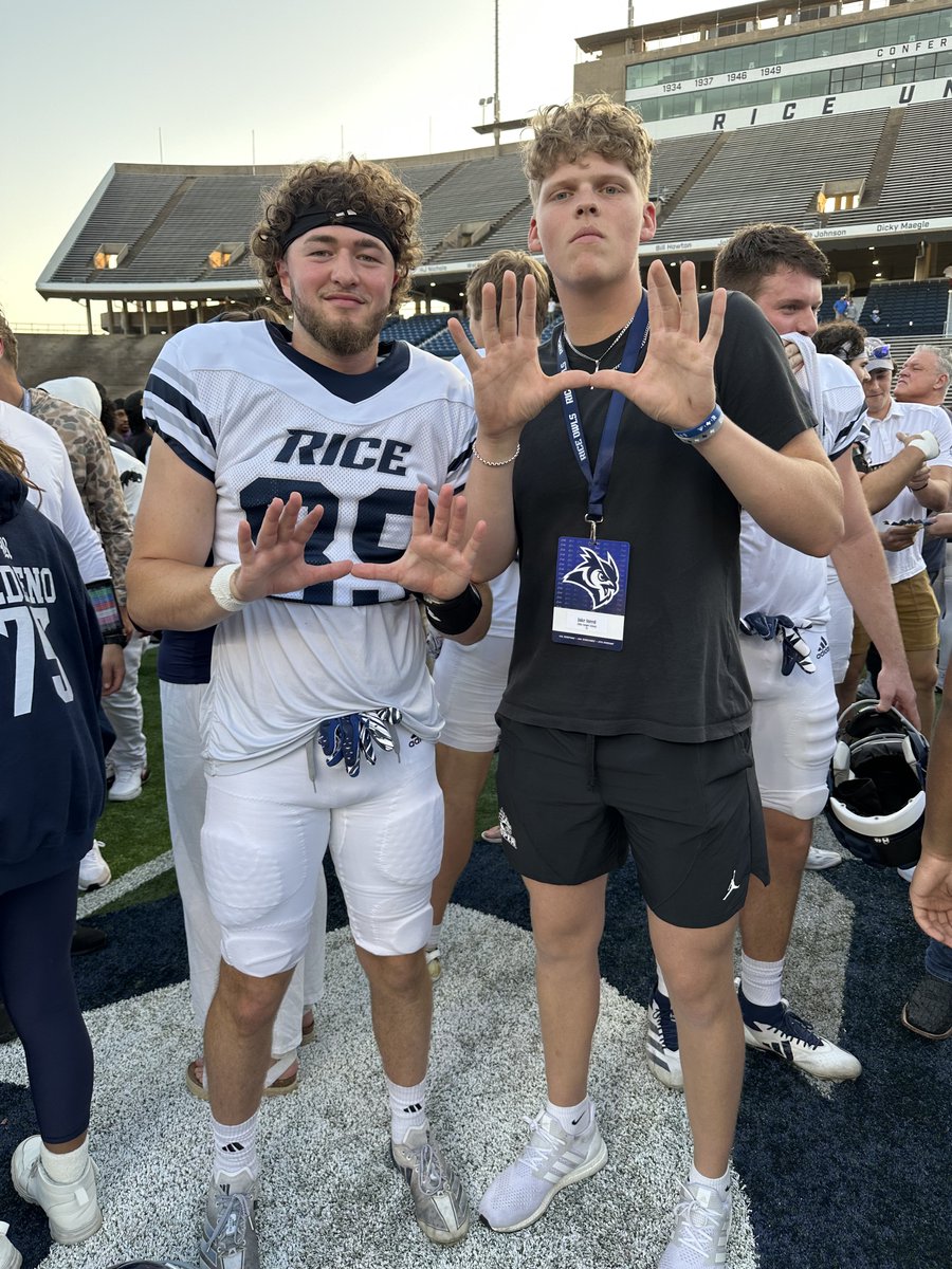 Jake Sneed 6โ6 TE (@jakesneed2027) on Twitter photo Great Junior Day visit <a href="/RiceFootball/">Rice Football</a> Thanks for the invite <a href="/CoachChadJ/">Chad Johnson</a> #GoOwls #RFND #WE ๐ฆ
<a href="/Scott_AbellFB/">Scott Abell</a> <a href="/_CoachMunch/">Vince Munch</a> <a href="/WayneLineburg/">Wayne Lineburg</a> <a href="/porter_abell8/">Porter Abell</a> <a href="/_Co_Jack/">Steven Jackson</a> <a href="/nbaker2_/">Nick Baker</a> <a href="/RiceOwlsFB/">Rice FB Recruiting</a> <a href="/AtTheRoost/">The Roost</a> <a href="/Coach_DeHaven/">Erik Dehaven</a> <a href="/Sideline_Club/">Sideline Club</a> <a href="/IronWillSC/">Iron Will</a> <a href="/footwork_king1/">Footwork_King</a> <a href="/jarrettbailey12/">Jbโถ๐
</a> Great Junior Day visit <a href="/RiceFootball/">Rice Football</a> Thanks for the invite <a href="/CoachChadJ/">Chad Johnson</a> #GoOwls #RFND #WE ๐ฆ
<a href="/Scott_AbellFB/">Scott Abell</a> <a href="/_CoachMunch/">Vince Munch</a> <a href="/WayneLineburg/">Wayne Lineburg</a> <a href="/porter_abell8/">Porter Abell</a> <a href="/_Co_Jack/">Steven Jackson</a> <a href="/nbaker2_/">Nick Baker</a> <a href="/RiceOwlsFB/">Rice FB Recruiting</a> <a href="/AtTheRoost/">The Roost</a> <a href="/Coach_DeHaven/">Erik Dehaven</a> <a href="/Sideline_Club/">Sideline Club</a> <a href="/IronWillSC/">Iron Will</a> <a href="/footwork_king1/">Footwork_King</a> <a href="/jarrettbailey12/">Jbโถ๐
</a>
