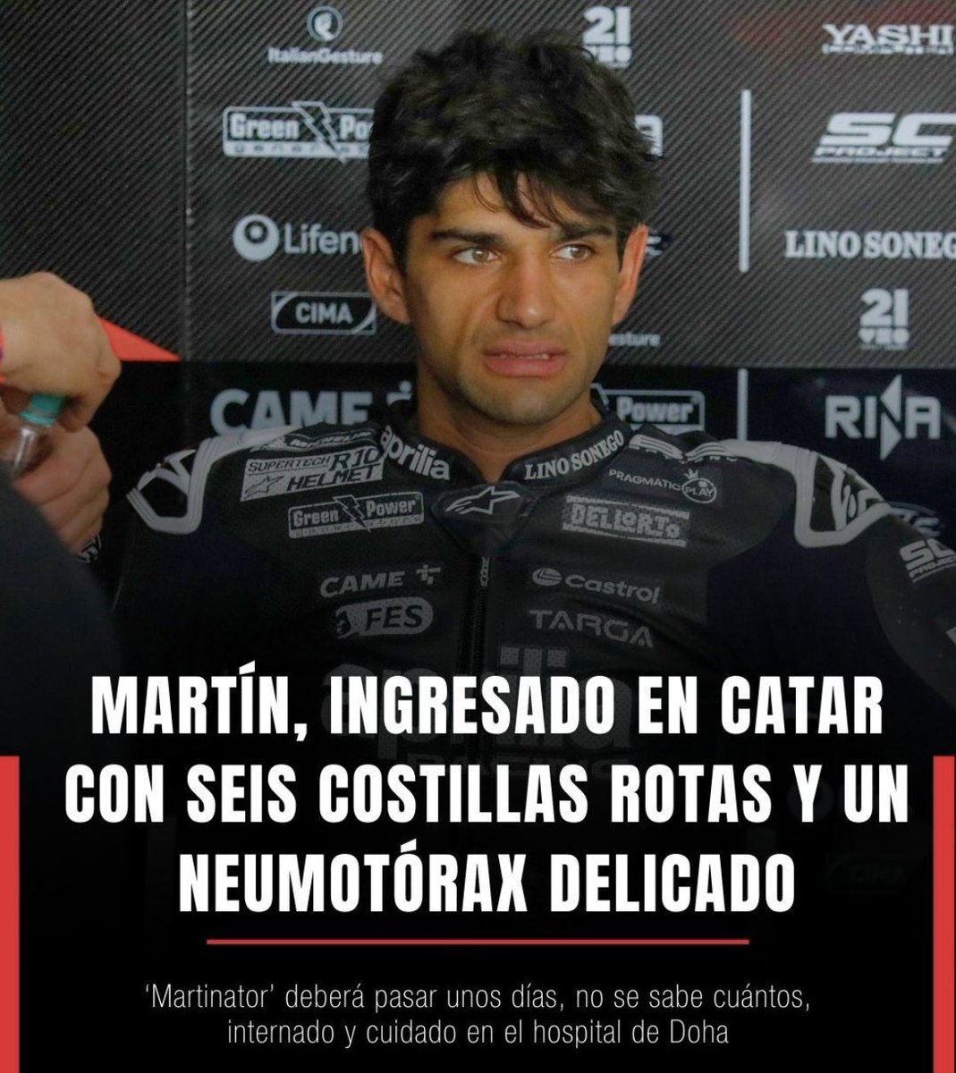 jesuslinarestv's tweet image. Muy malas noticias para @88jorgemartin no recuerdo una racha así de caída con lesiones de esta índole. Ánimo i a recuperarse para poner a punto la moto para poder luchar el campeonato en el 2026. #jorgemartin  #Aprilia #gpqatar