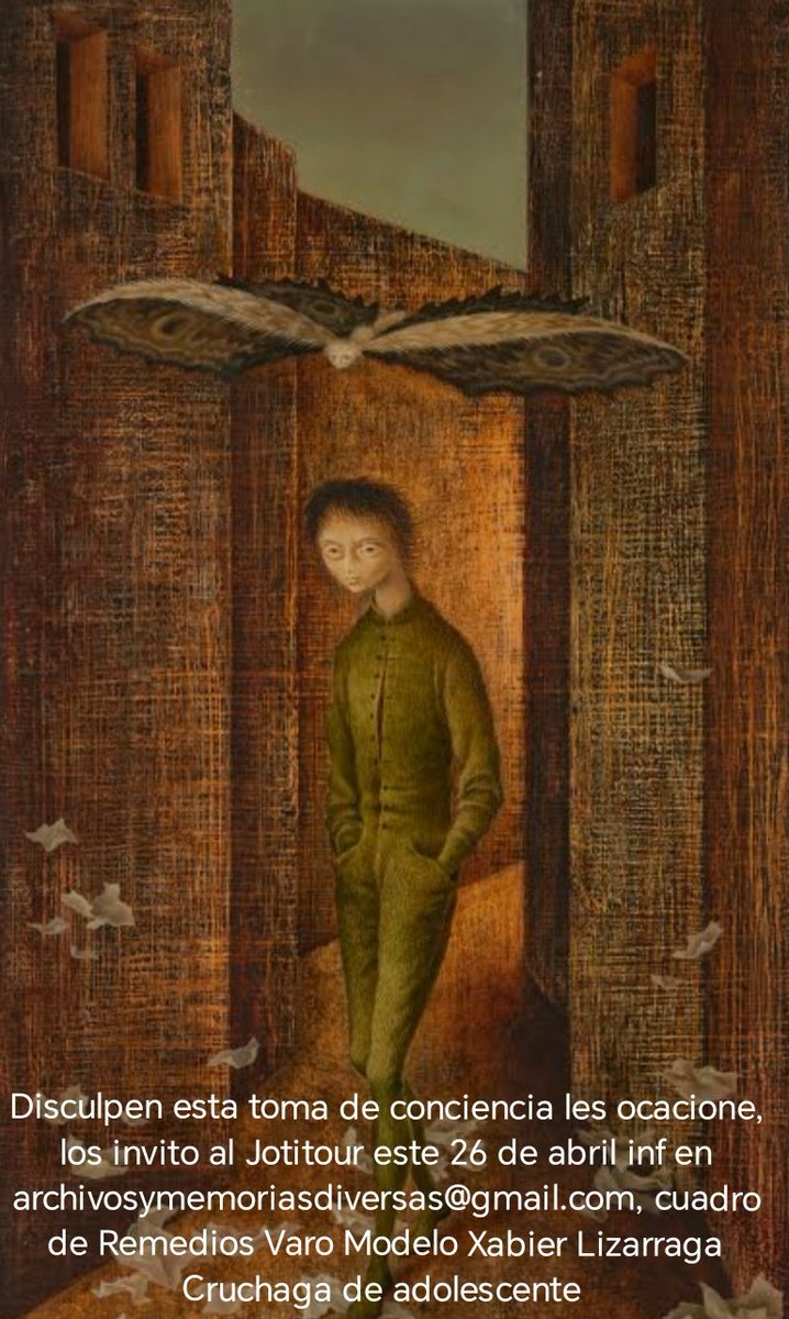 El próximo sábado 26 de abril se realizará el segundo Jotitour de Archivos y Memorias Diversas 
Informes e inscripciones en: archivosymemoriasdiversas@gmail.com con José Luis Legorreta Nápoles.