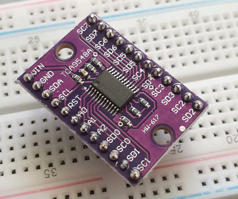 tronixstuff's tweet image. New Tutorial – TCA9548A 1-to-8 I2C Multiplexer Breakout with Arduino - tronixstuff.com/2025/04/14/tut… #arduino