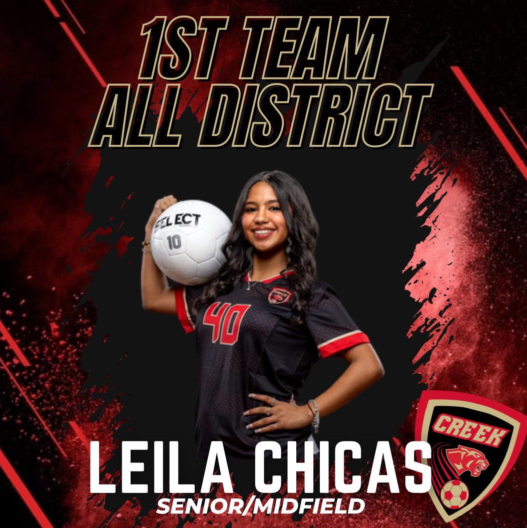 Two year captain, four years on varsity, a player who doesn’t know the word quit. Leila makes everyone around her better. So excited to see what she does next!! Congratulations Leila! #alldistrict #13-6A