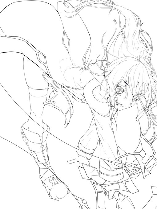 旧衣装のカミリアちゃん多分色塗りはしない再掲 