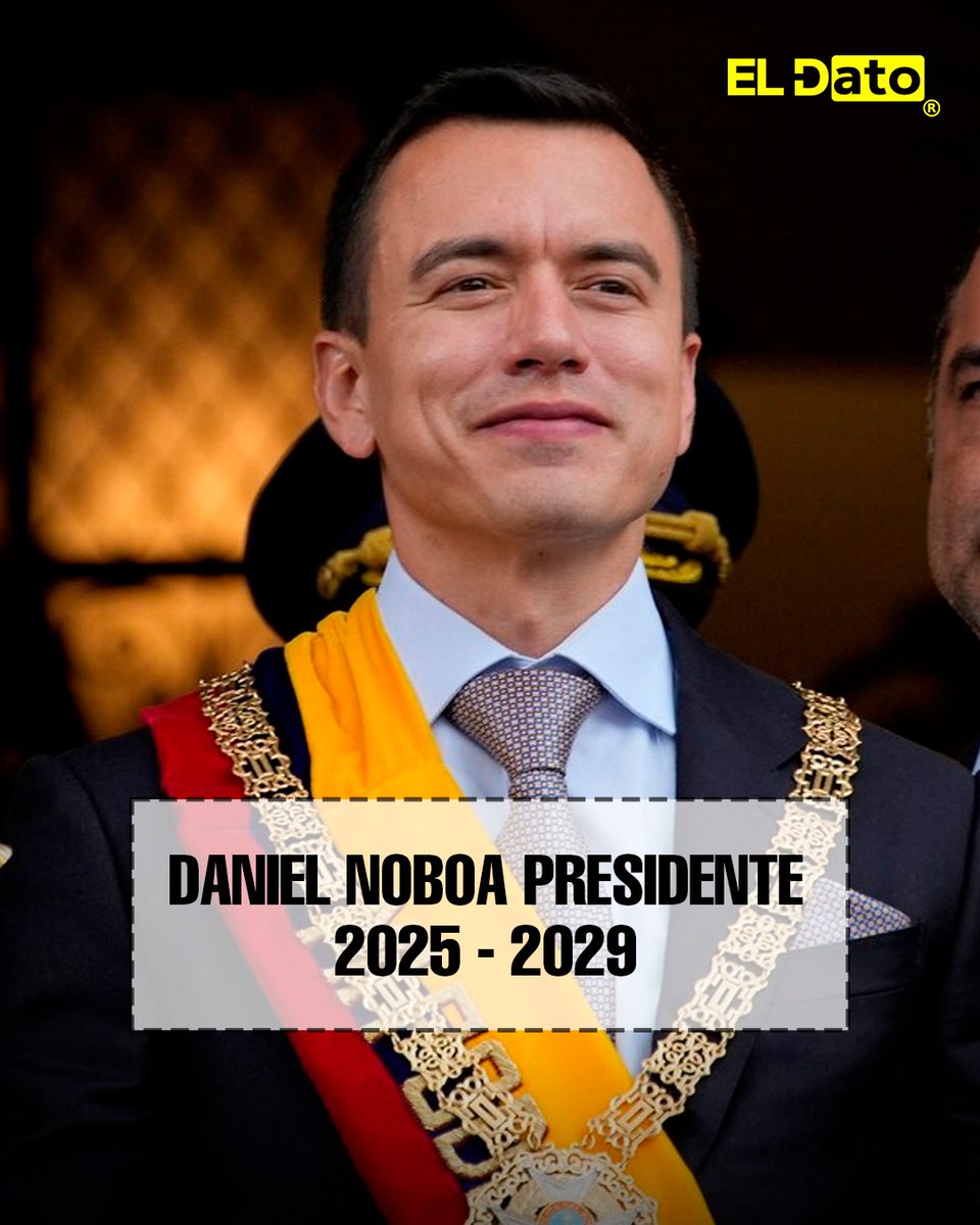 #Urgente Daniel Noboa es reelegido presidente de Ecuador para el periodo 2025-2029.
