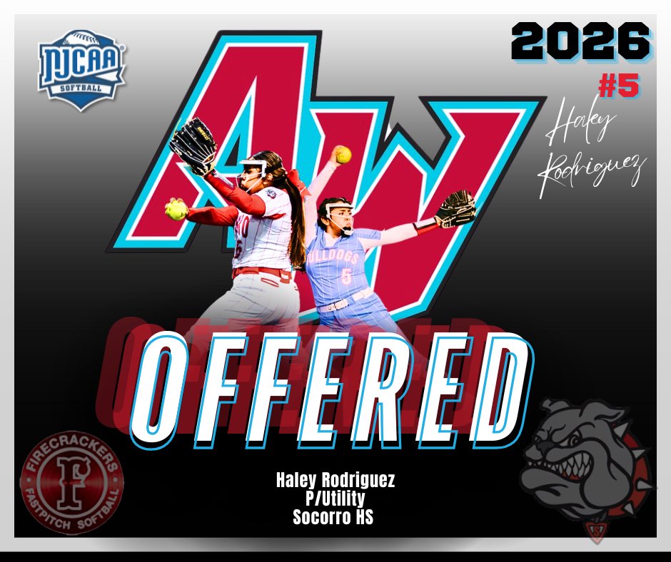 I am blessed to announce that I have received my first offer to further my academic and softball career at Arizona Western. Thank you coach Prickett for offering me this great opportunity! #GoMatadors