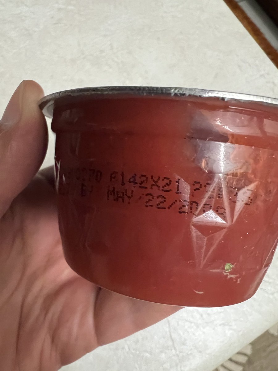 Hi <a href="/Snack_Memories/">Discontinued Foods!</a> My husband was deep cleaning our garage fridge that came with the house and found this in a hidden compartment. You were the first person who came to mind!