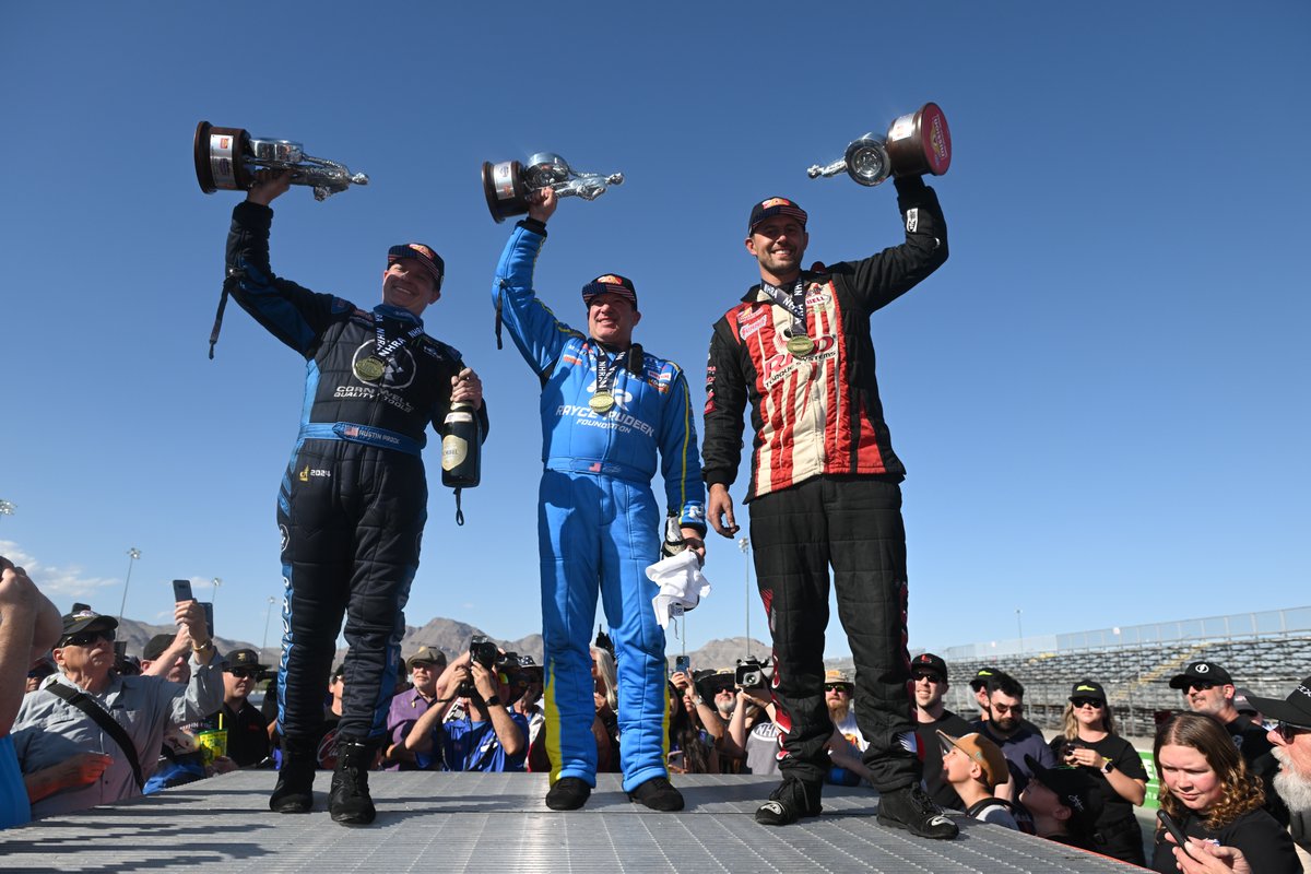 NHRA (@nhra) on Twitter photo Congratulations to the winners of the #Vegas4WideNats!
<a href="/ProckRocket_TF/">Austin Prock</a> • <a href="/TonyStewart/">Tony Stewart</a> • <a href="/DallasGlenn660/">Dallas Glenn</a>
<a href="/MissionFoodsUS/">Mission Foods 🌮</a> • <a href="/LVMotorSpeedway/">Las Vegas Motor Speedway</a> Congratulations to the winners of the #Vegas4WideNats!
<a href="/ProckRocket_TF/">Austin Prock</a> • <a href="/TonyStewart/">Tony Stewart</a> • <a href="/DallasGlenn660/">Dallas Glenn</a>
<a href="/MissionFoodsUS/">Mission Foods 🌮</a> • <a href="/LVMotorSpeedway/">Las Vegas Motor Speedway</a>