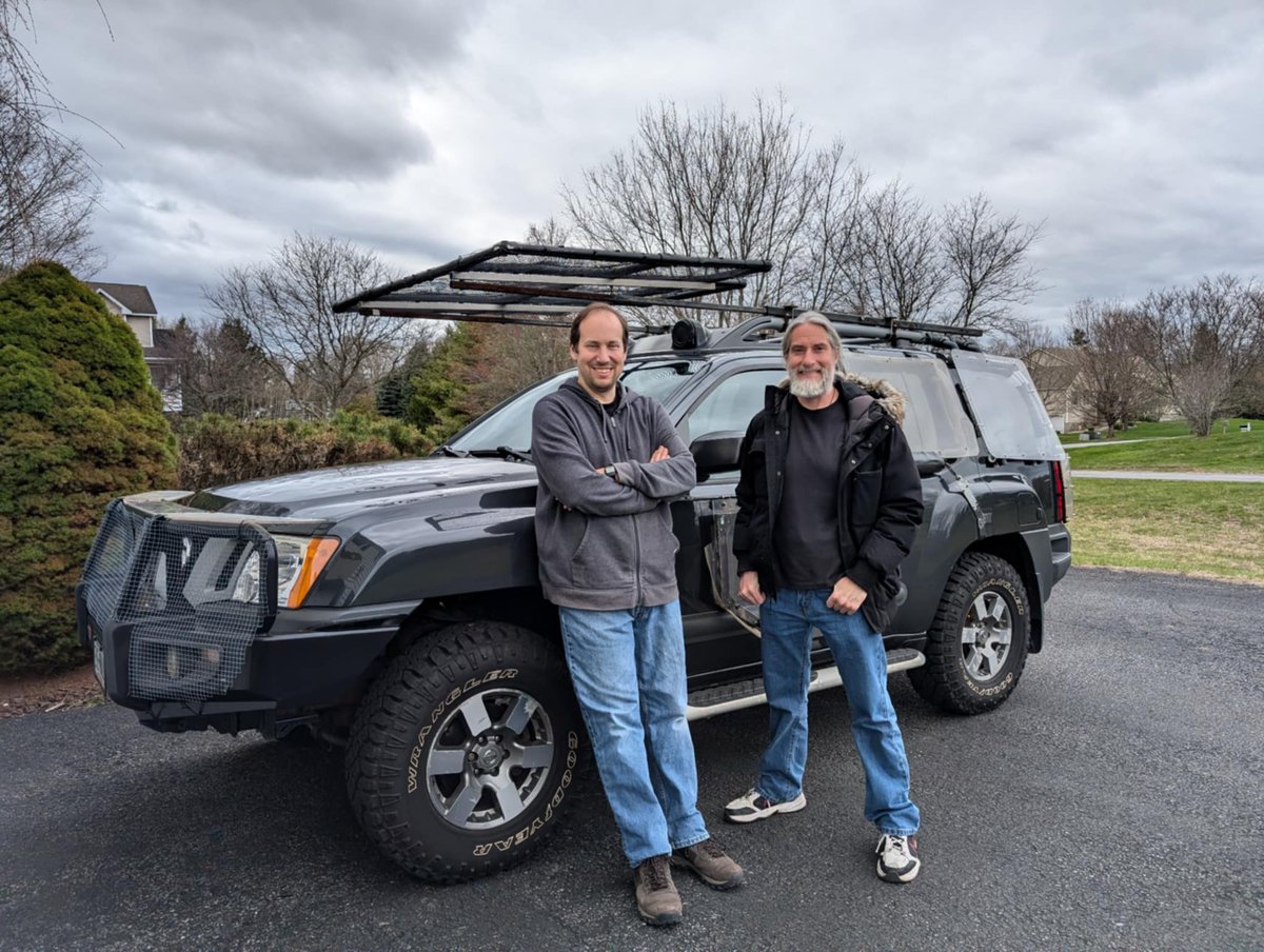Got together with Dave at his place today to reinstall the hail guards on my Xterra for this years trip to Tornado Alley! On or after May 15th we'll be ready to leave, and we will also be joined once again by Canadian adventurer George Kourounis
