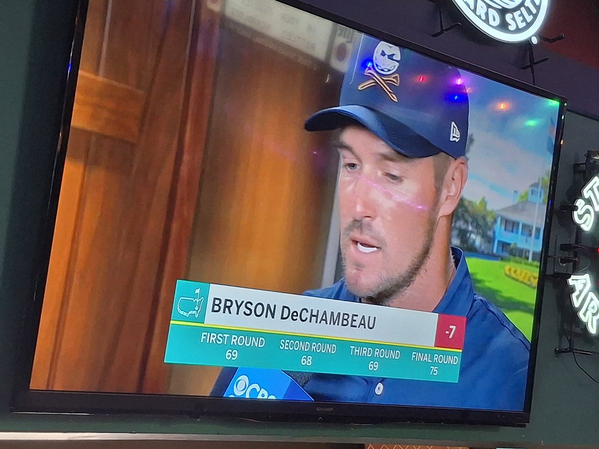 jrodin915's tweet image. Truth is Amanda, playing for a 54-hole exhibition tour cost me today." #Masters #MastersSunday
- @brysondech (probably)