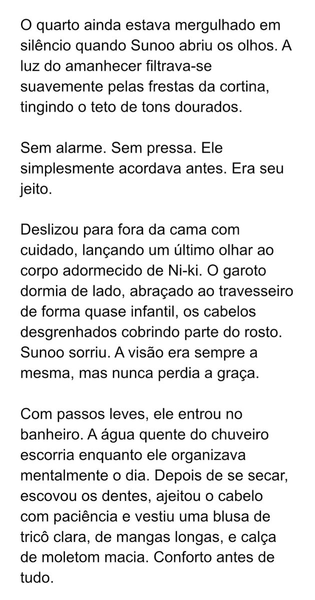 Alinebelll's tweet photo. 1.

Cheguei com a primeira atualização, espero que vocês gostem, é algo novo para mim e fora da minha zona de conforto que sempre foi escrever uma história Taekook. Ela não tem tanta visibilidade mas peço que os únicos leitores que interajam pra me motivar a continuar com ela ❤️ https://t.co/ECnCRJXtou