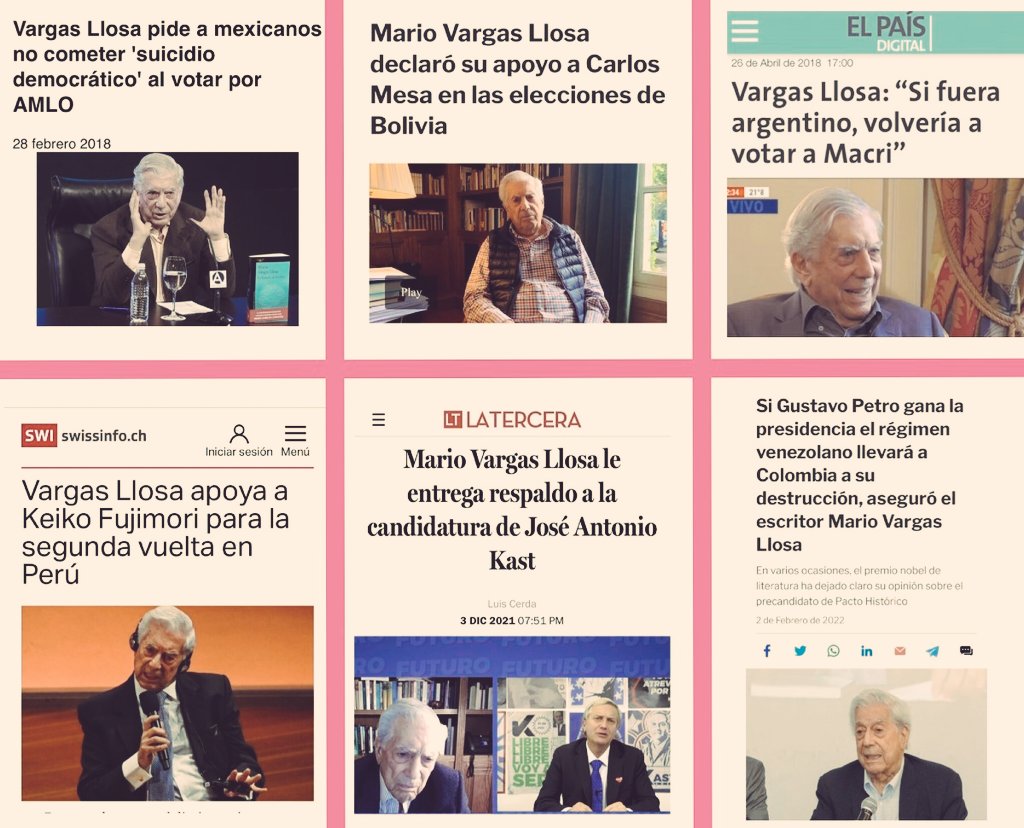 Falleció el fascista peruano Mario Vargas Llosa. Uno menos.