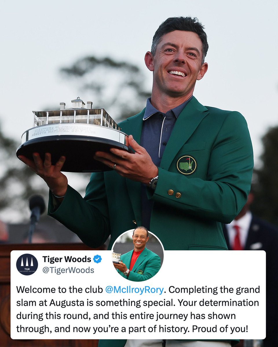 From the last Grand Slam winner to the newest one. 🤝  #theMasters