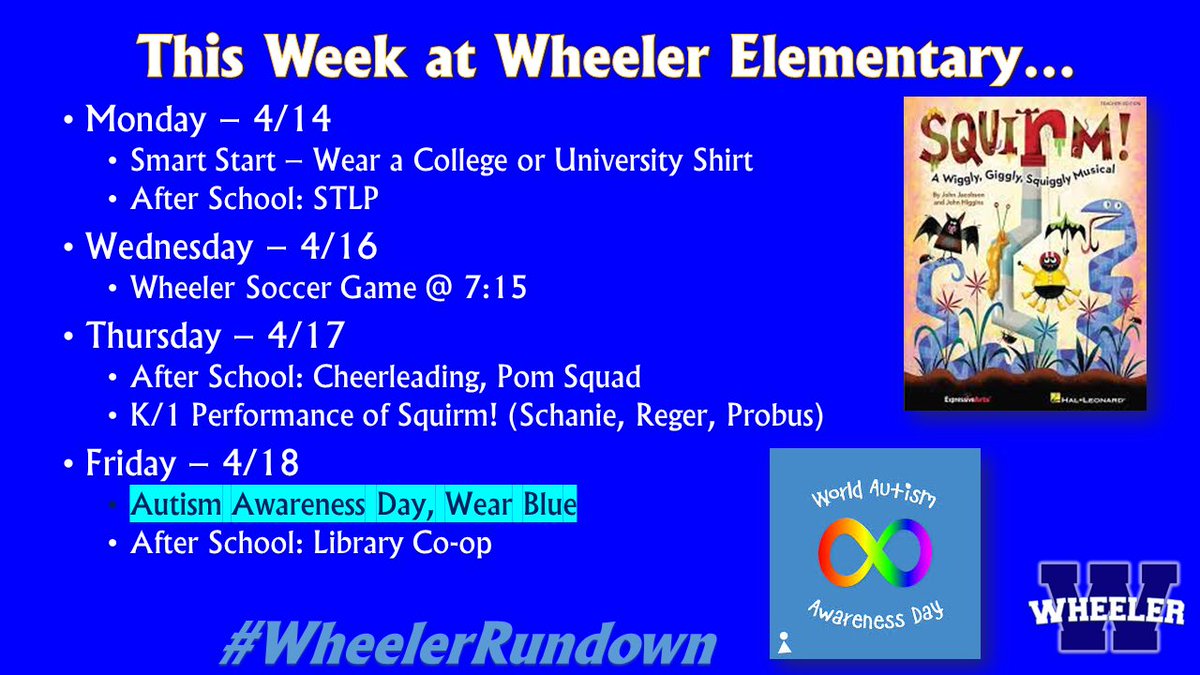 ⚽️💙 Let’s kick off this week with a soccer game and an amazing play! Wear BLUE for Autism Awareness on Friday and show your support! 🙌✨ Who's excited for a 5-day week full of fun? #WheelerRundown #AutismAwareness