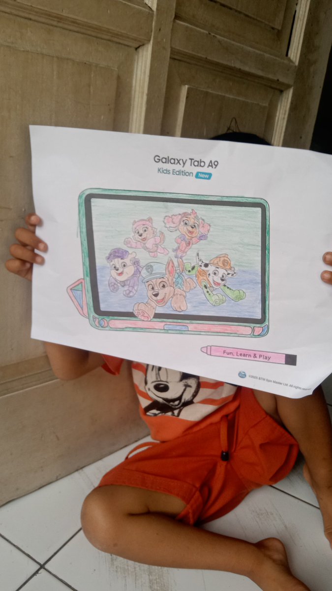 3Reflian_fam's tweet photo. Abizar bersama ayah mewarnai  #PAWPatrol
 @samsungID 
Walaupun belum sempurna setidaknya sudah mulai rapi, dan dengan sedikit bantuan ayahnya hasilnya lumayan 😊#MakinManTAB 
 #TabA9KidsPAWPatrolPackage https://t.co/voetcSbkt4