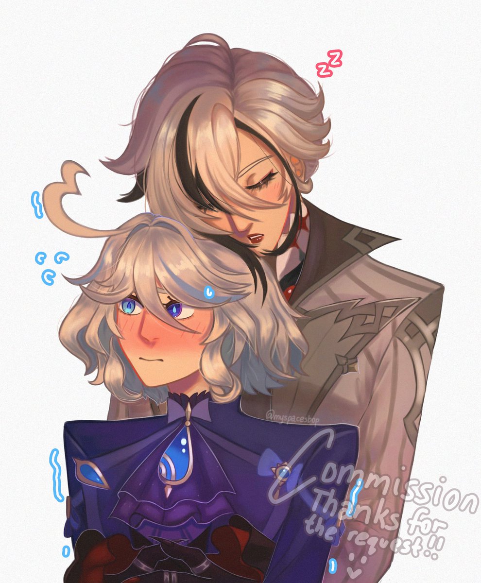 Commission for <a href="/erispawnsible/">eris ❌️💧ZoeRumi | SOC MED BREAK</a> 

Thankss for the comm!!🫶❤️

#arlefuri #Furina #Arlecchino #artcommissions